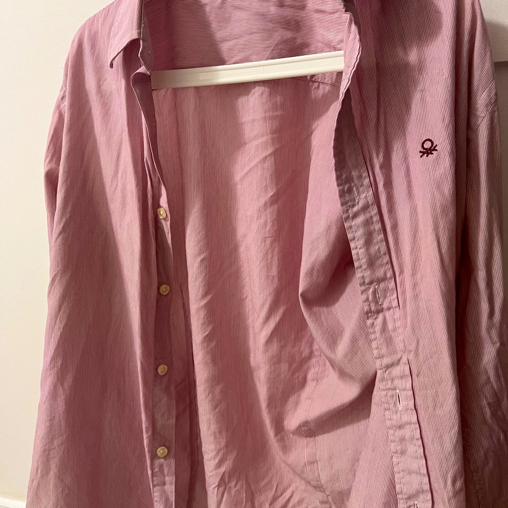 Long sleeve pink men’s button up